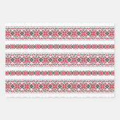 ルーマニア伝統的モチーフ「ザ・スターズ」 ラッピングペーパーシート (正面)