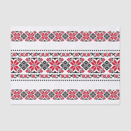 ルーマニア伝統的モチーフ「ザ・スターズ」 薄葉紙 (正面)