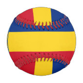 ルーマニア国旗とコート・オブ・アームズ愛国心 野球ボール (裏面)