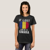 ルーマニア国旗のもし土産失った – ルーマニアに送る Tシャツ (正面フル)