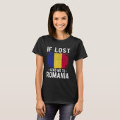 ルーマニア国旗のもし土産失った – ルーマニアに送る Tシャツ (正面フル)