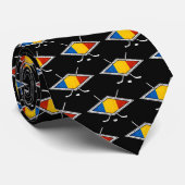 ルーマニア国旗のアイスホッケータイ ネクタイ (ロール)