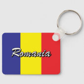 ルーマニア国旗のキーチェーン キーホルダー (正面)