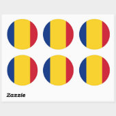 ルーマニア国旗のシール ラウンドシール (シート)