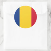 ルーマニア国旗のシール ラウンドシール (バッグ)