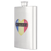 ルーマニア国旗のハート フラスク (左)