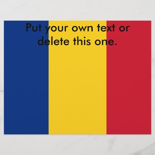 ルーマニア国旗のフライヤー チラシ (正面)