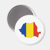 ルーマニア国旗の地図フルサイズ マグネット (正面/裏面)