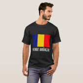 ルーマニア国旗の地図男性へ女性キッズルーマニア南部 Tシャツ (正面フル)