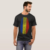 ルーマニア国旗の指紋ローマの私のDnaに Tシャツ (正面フル)