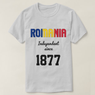ルーマニア国旗の独立性お祝い Tシャツ
