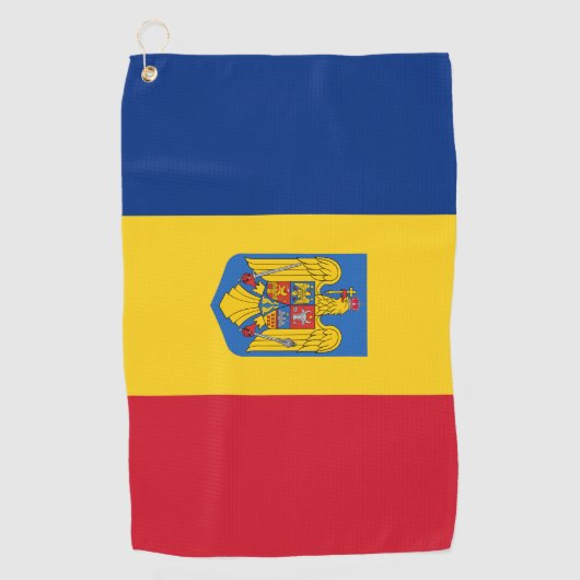 ルーマニア国旗の紋章 ゴルフタオル (正面)