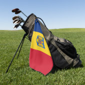 ルーマニア国旗の紋章 ゴルフタオル (グリーン)