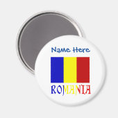 ルーマニア国旗の青パーソナライズされた マグネット (正面/裏面)