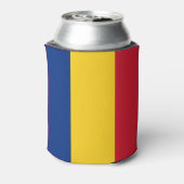 ルーマニア国旗を持つクーラーボックス 缶クーラー (缶裏面)