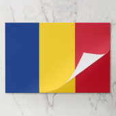 ルーマニア国旗を掲げたティアウェイ紙パッド ペーパーパッド (折り畳み)