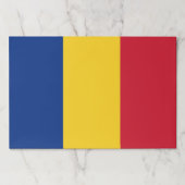 ルーマニア国旗を掲げたティアウェイ紙パッド ペーパーパッド (正面)