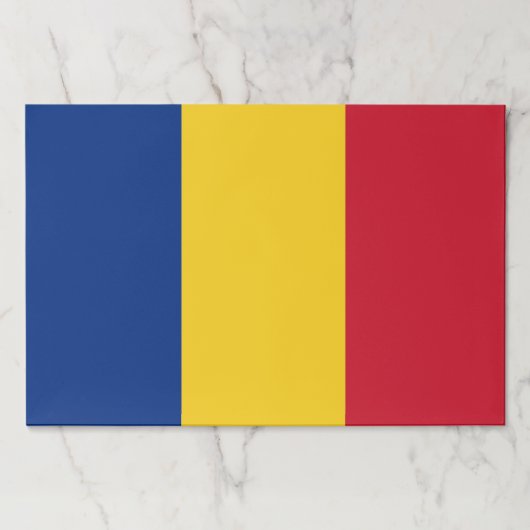 ルーマニア国旗を掲げたティアウェイ紙パッド ペーパーパッド (正面)