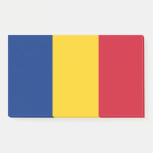 ルーマニア国旗を掲げたメモ ポストイット