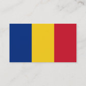 ルーマニア国旗を掲げた名刺 名刺 (裏面)