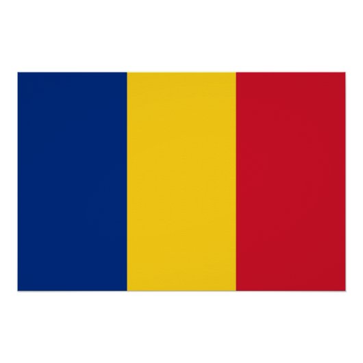 ルーマニア国旗を掲げた愛国的なポスター ポスター (正面)