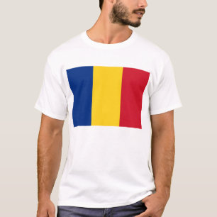 ルーマニア国旗を掲げたTシャツ Tシャツ