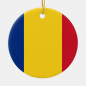 ルーマニア国旗オーナメント セラミックオーナメント (正面)