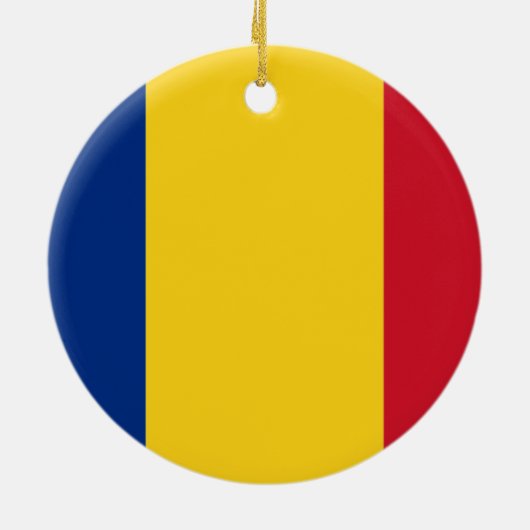 ルーマニア国旗オーナメント セラミックオーナメント (裏面)