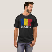 ルーマニア国旗ホームお土産メンズ女性 Tシャツ (正面フル)