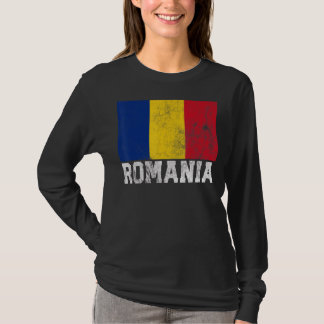 ルーマニア国旗ホームお土産メンズ女性 Tシャツ
