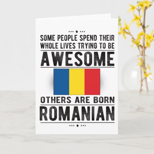 ルーマニア国旗ルーマニア伝統ルート カード (黄色い花)