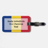 ルーマニア国旗簡単ID個人 ラゲッジタグ (裏面横)