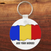 ルーマニア国旗 キーホルダー (正面)