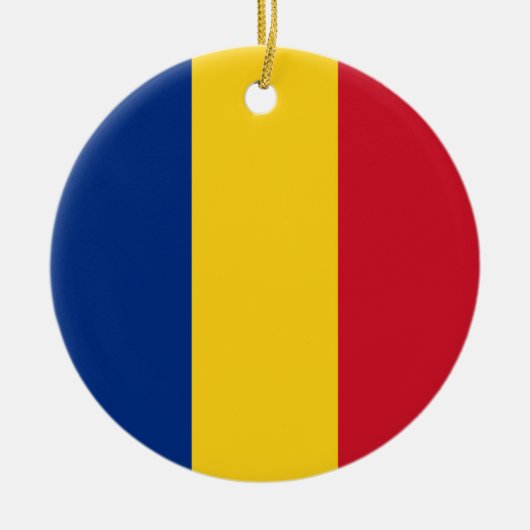 ルーマニア国旗 セラミックオーナメント (正面)