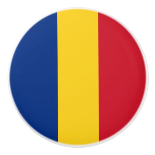 ルーマニア国旗 セラミックノブ (正面)
