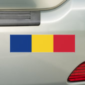 ルーマニア国旗 バンパーステッカー (車上)