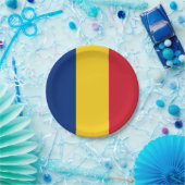 ルーマニア国旗 ペーパープレート (パーティー)