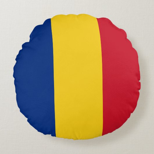 ルーマニア国旗 ラウンドクッション (正面)