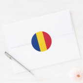 ルーマニア国旗 ラウンドシール (封筒)