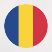 ルーマニア国旗 ラベル (デザイン1)