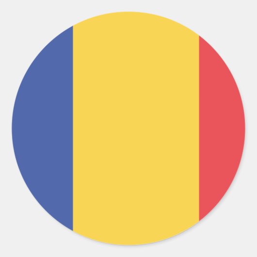 ルーマニア国旗、ルーマニア国旗 ラウンドシール (正面)