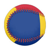 ルーマニア国旗（ルーマニア） 野球ボール (正面左)