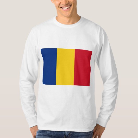 ルーマニア国旗(ルーマニア) Tシャツ (正面)