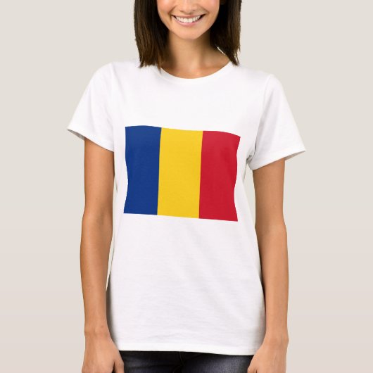 ルーマニア国旗(ルーマニア) Tシャツ (正面)