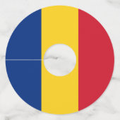 ルーマニア国旗 ワイングラスタグ (正面)