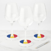 ルーマニア国旗 ワイングラスタグ (セット)