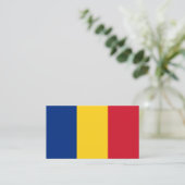 ルーマニア国旗 名刺 (スタンド正面)