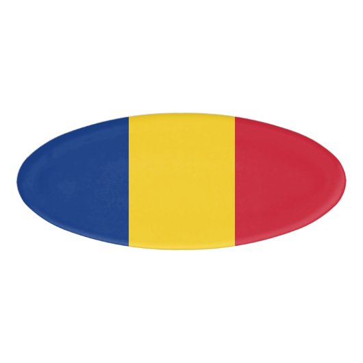 ルーマニア国旗 名札 (正面)