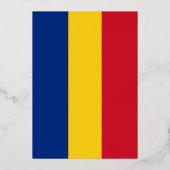 ルーマニア国旗 箔招待状 (正面)