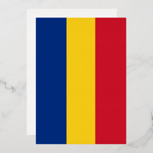 ルーマニア国旗 箔招待状